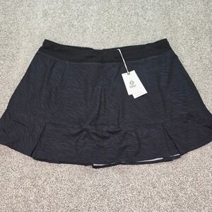 New Tasc Performance Rhythm Skirt Black Ripple Zebra Print Skort TW608-G78-BRP L